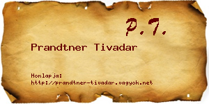 Prandtner Tivadar névjegykártya